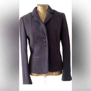 Tahari size 8 blazer /jacket boule 50%viscose 50%wool